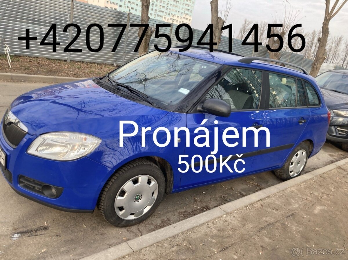 Fabia ll. 1.4i. 500kč - 1den