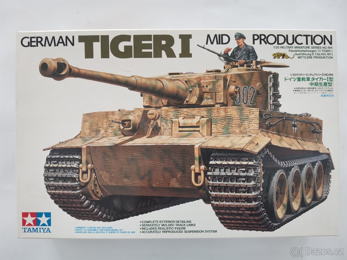 Tank TIGER I - obě verze + lepty 1:35
