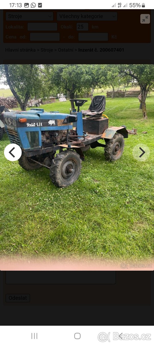 Traktor malotraktor domácí výroby 4x4