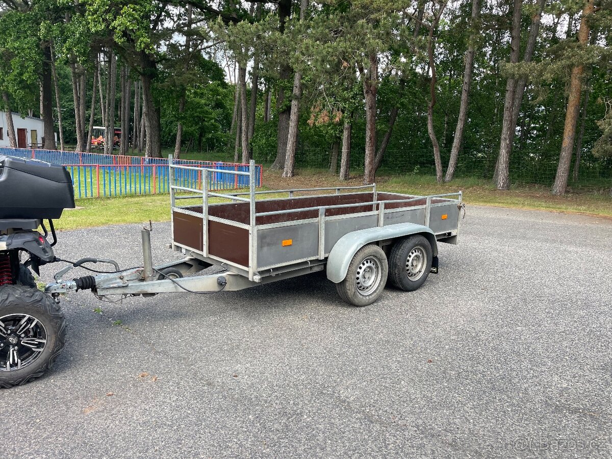 Bržděný přívěs HAPERT, 2000 kg, 130x300, nová stk