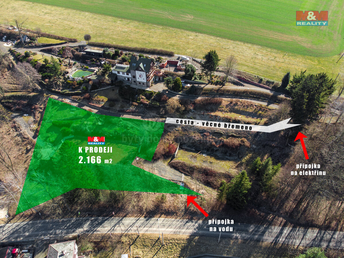 Prodej pozemku k bydlení, 2166 m², Ústí nad Orlicí
