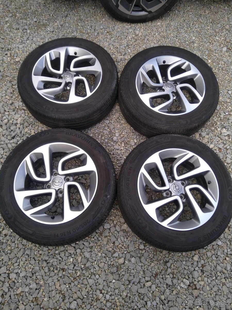 16" alu OPEL CROSSLAND + letné pneu.