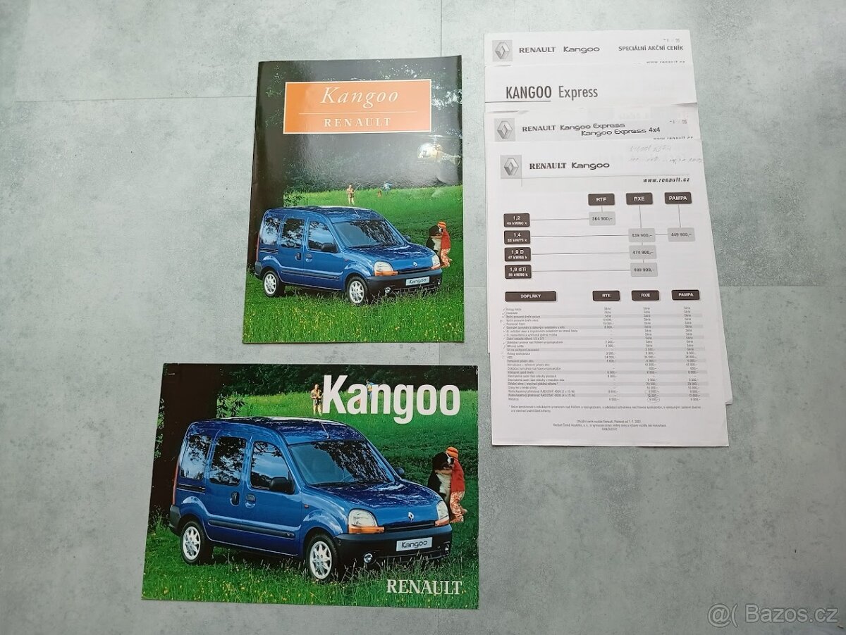 Renault Kango RN, RT -prospekty, ceníky -doprava v ceně