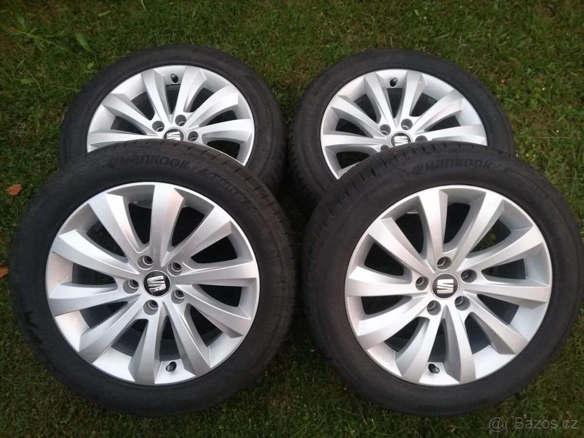 alu Seat Alhambra,VW Sharan,letní 225/50/17 zánovní pneu
