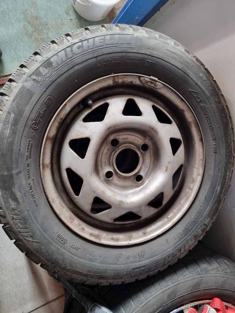 Opel Astra F - originální GM plechová kola a pneu Alpin