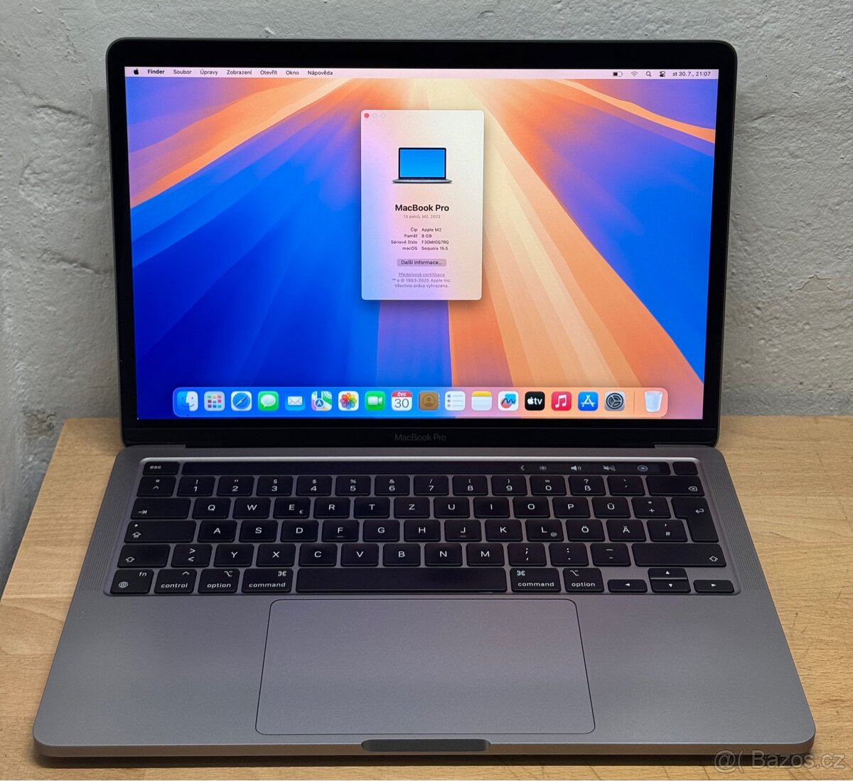 MacBook Pro M2 2022 CTO /8GB RAM/256GB SSD/Záruka