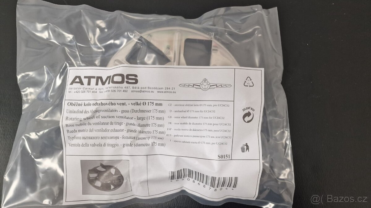 ATMOS - Oběžné kolo odtahového ventilátoru