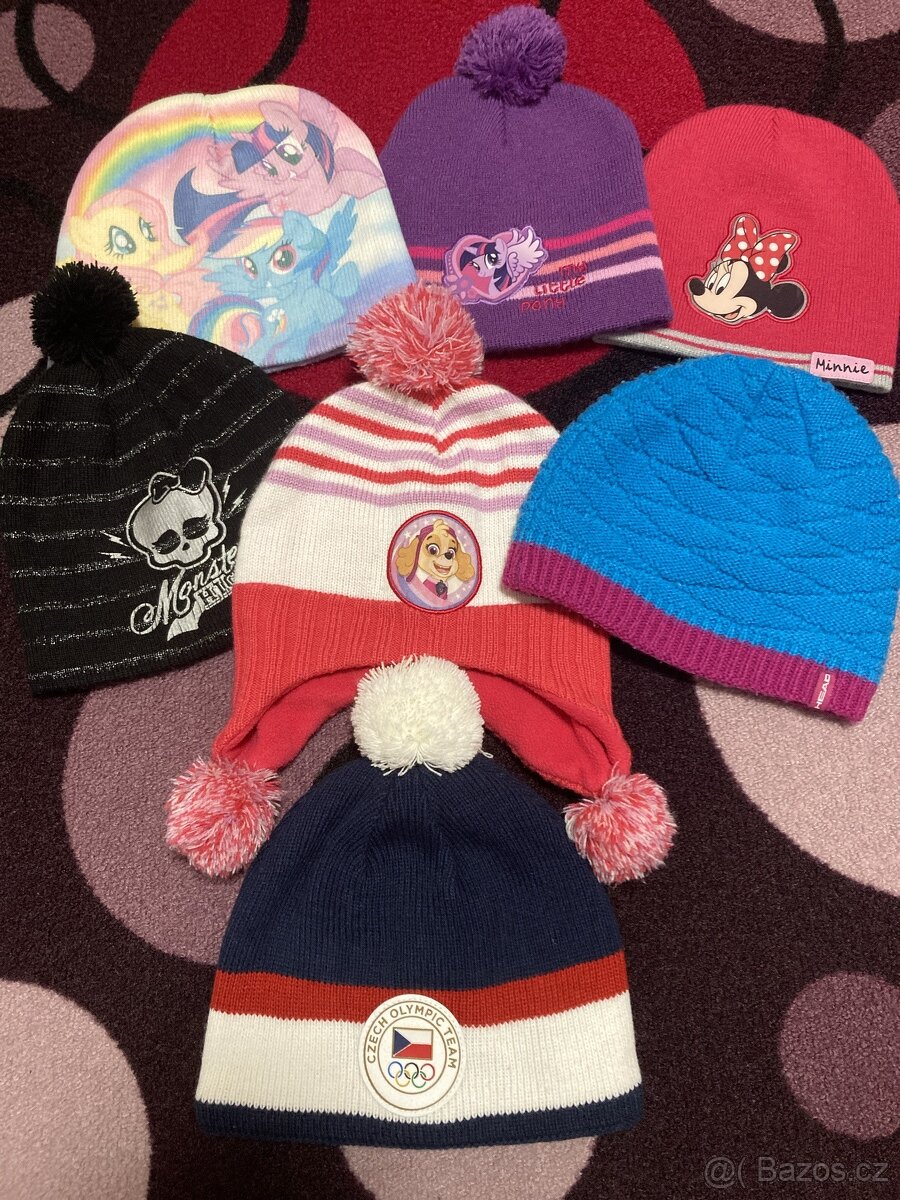 Čepice, šála, rukavice-Poníci, Head, Alpine pro, Minnie