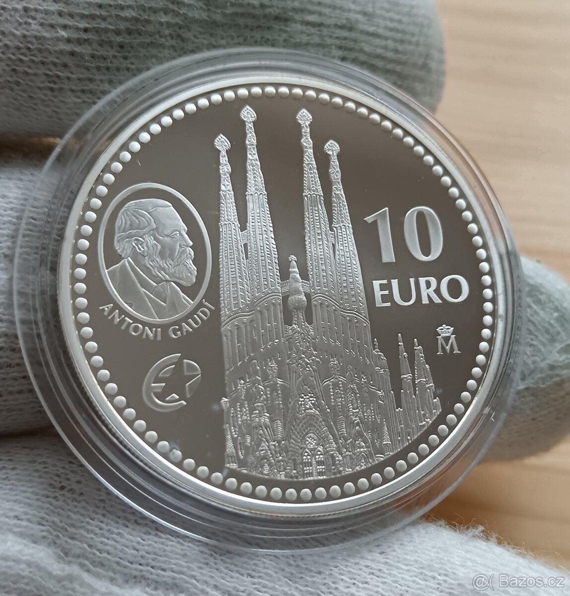 Stříbrná mince 10 €Španělsko Antonín Gaudi