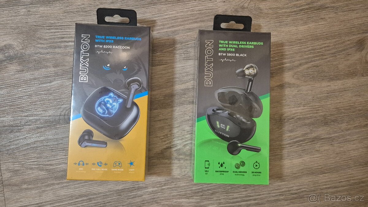 Nerozbalená TWS sluchátka Buxton, 2 ks