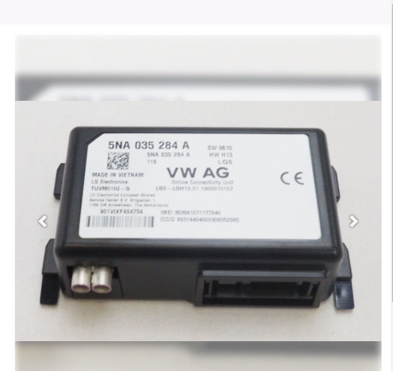 VW Jednotka řídící pro online služby 5NA035284A