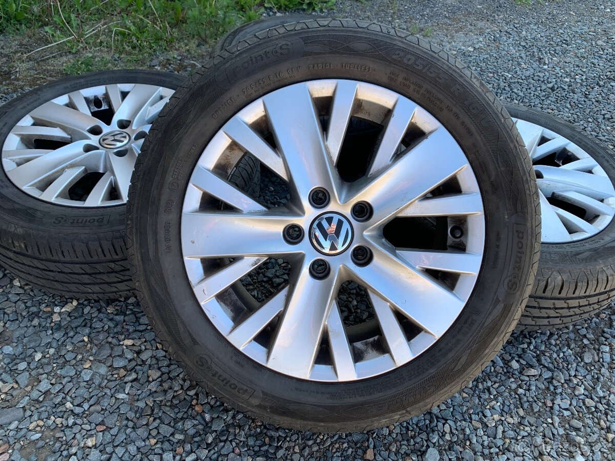 Alu orig letní sada VW 5x112 6,5J ET50 205/55 R16 (91V) 2022