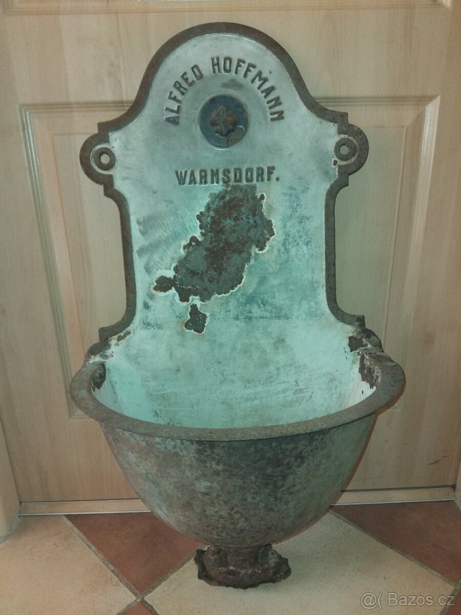 Starožitné umyvadlo Warnsdorf, Sudety.