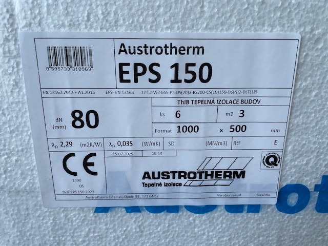 Zateplovací POLYSTYREN EPS 150