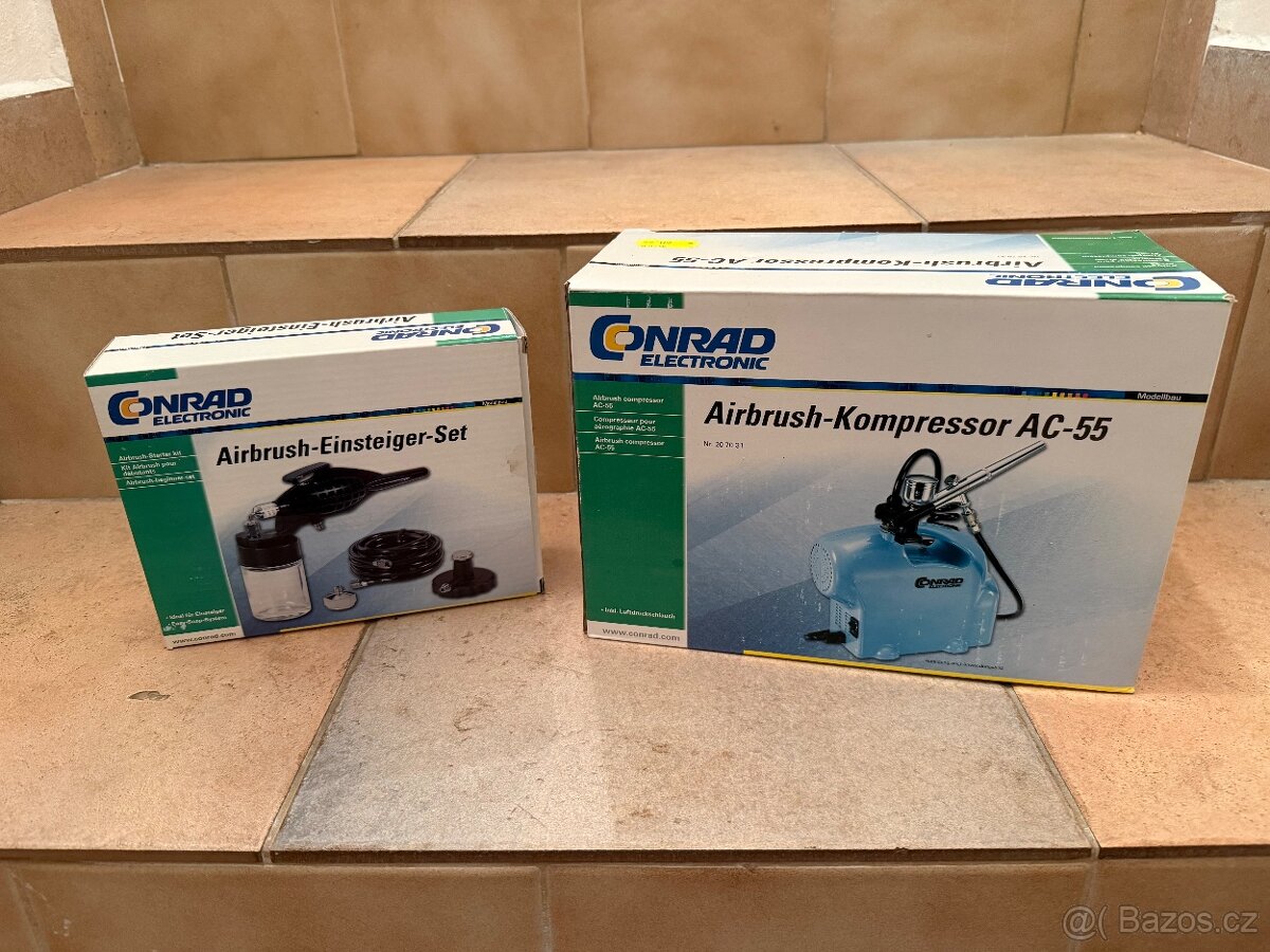 Airbrush pistole a kompresor - set - NOVÝ