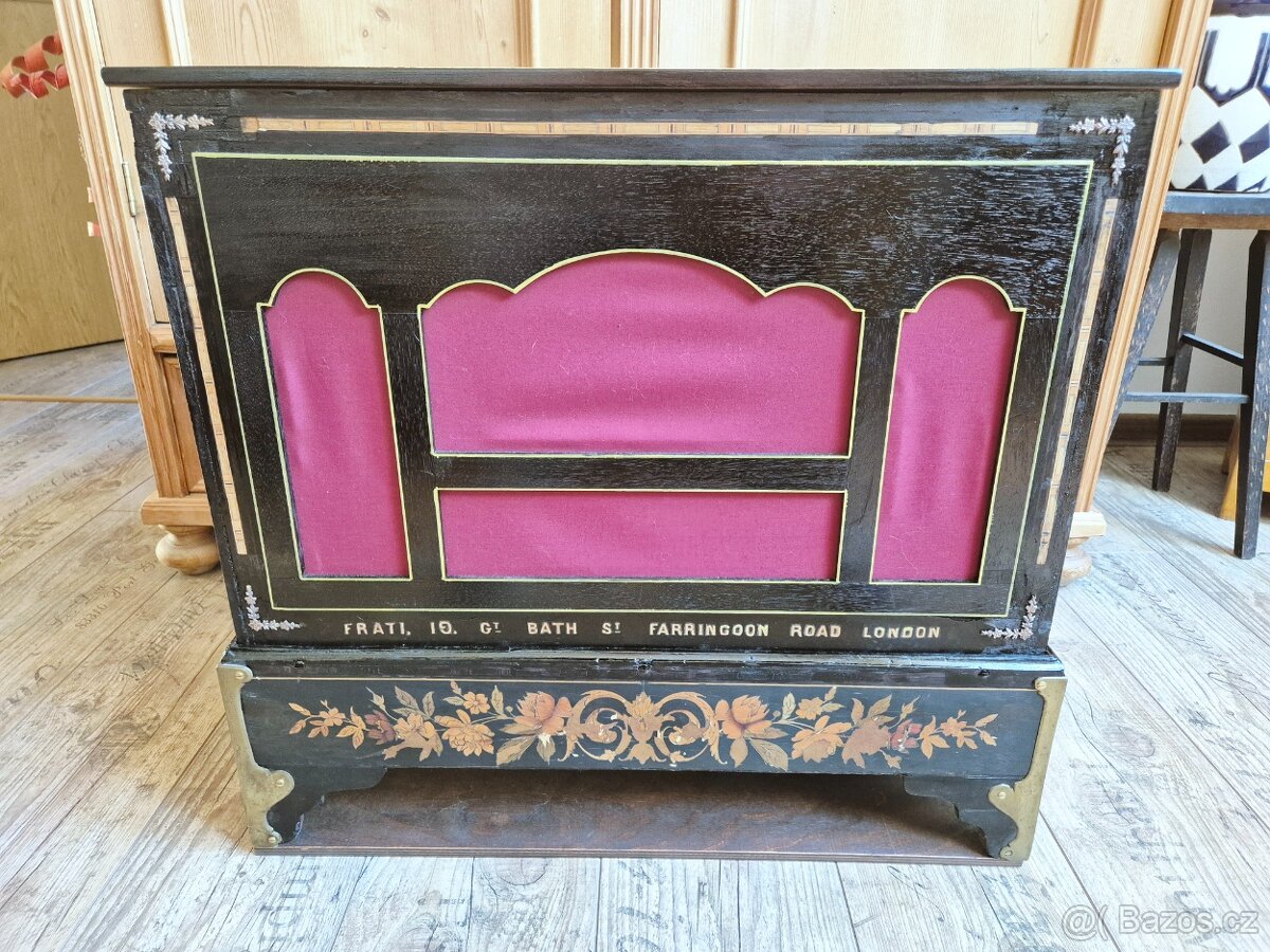 Velký starožitný píšťalový flašinet FRATI & Co., 1900