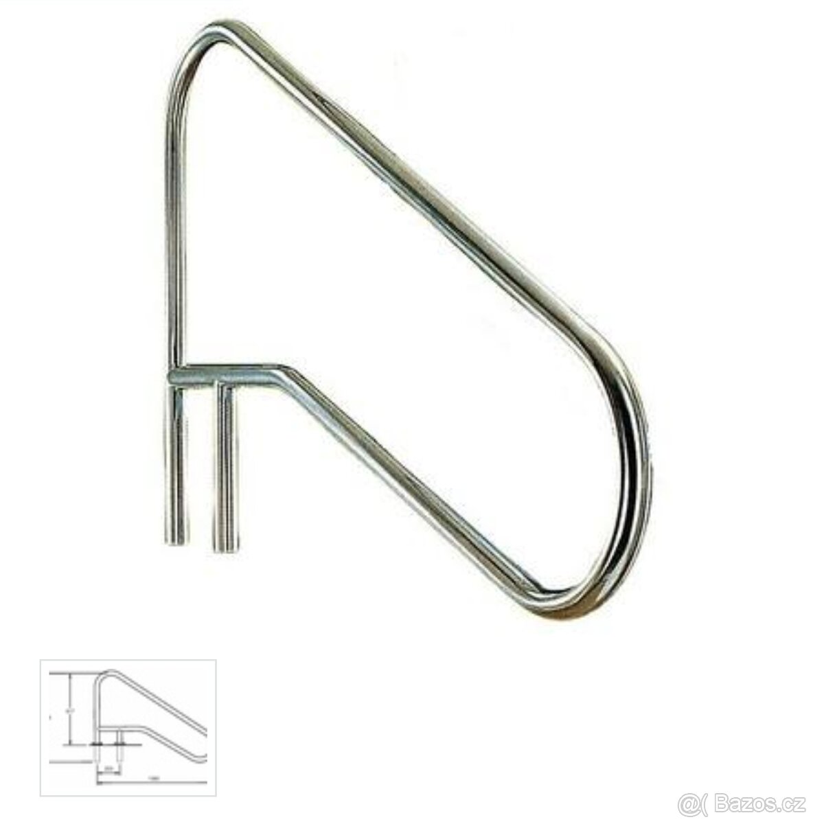 Žebříkové madlo nerez 1360mm