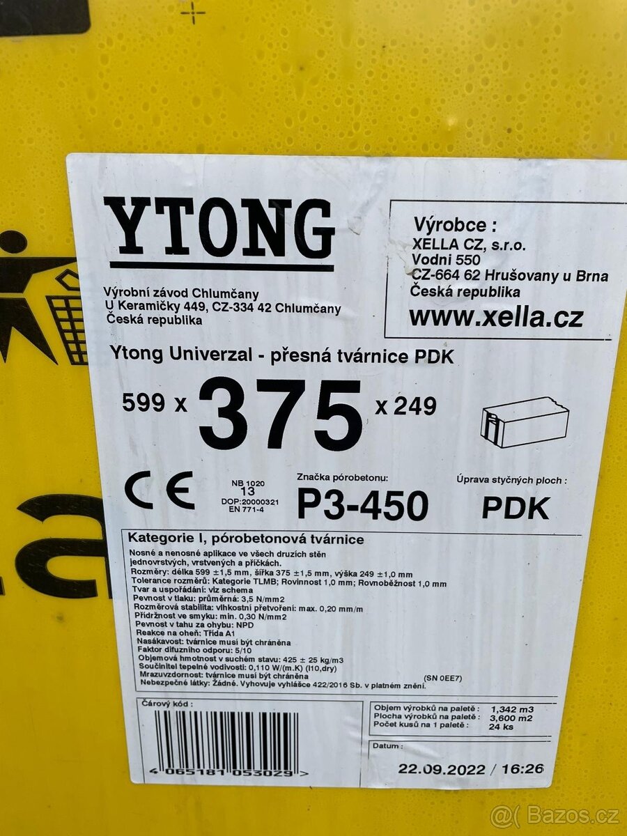 YTONG Universal PDK 375x249x599 / YTONG NOP 250-1500