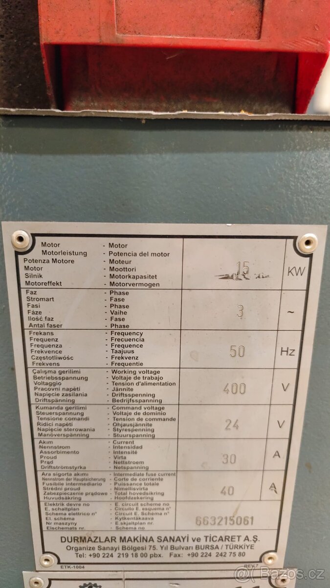Derovaci lis multifunkcni