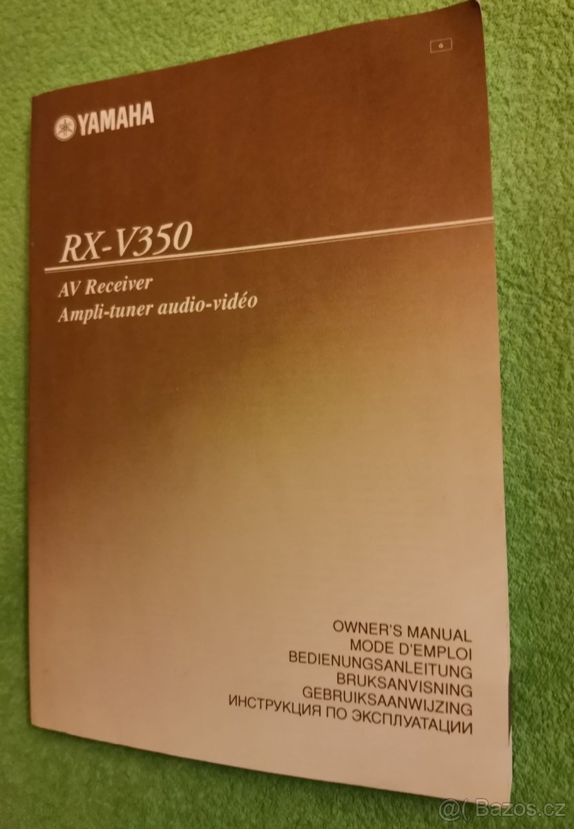 AV RECIEVER YAMAHA RX-V350 - tištěný manuál