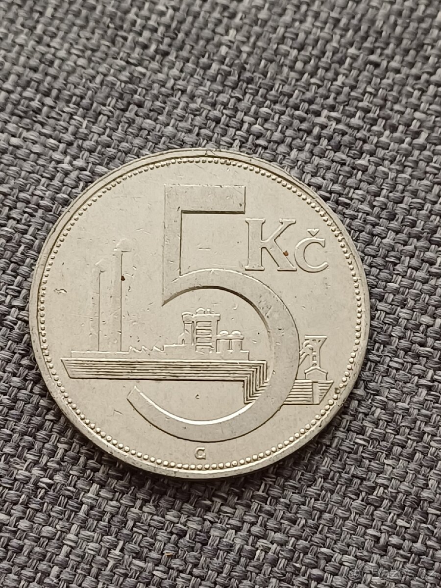 5 koruna 1938