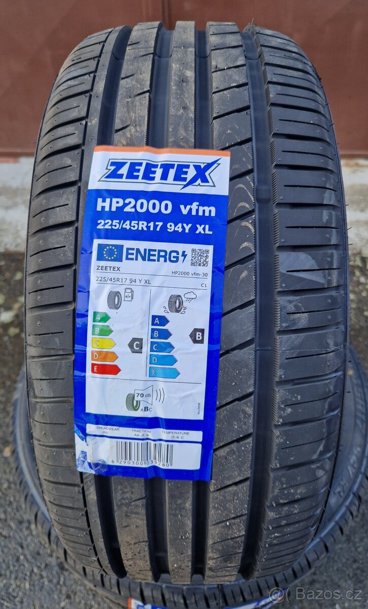 4x NOVE letni pneu 225/45/17...94Y...XL...ZEETEX