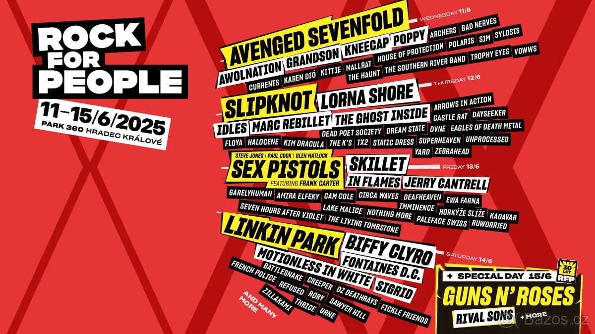 vstupenka Rock for people - sobota