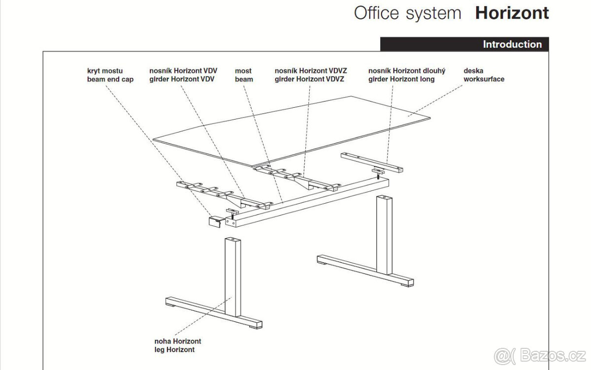 Techo Horizont 120x80cm kancelarsky stul. Cena za 1ks