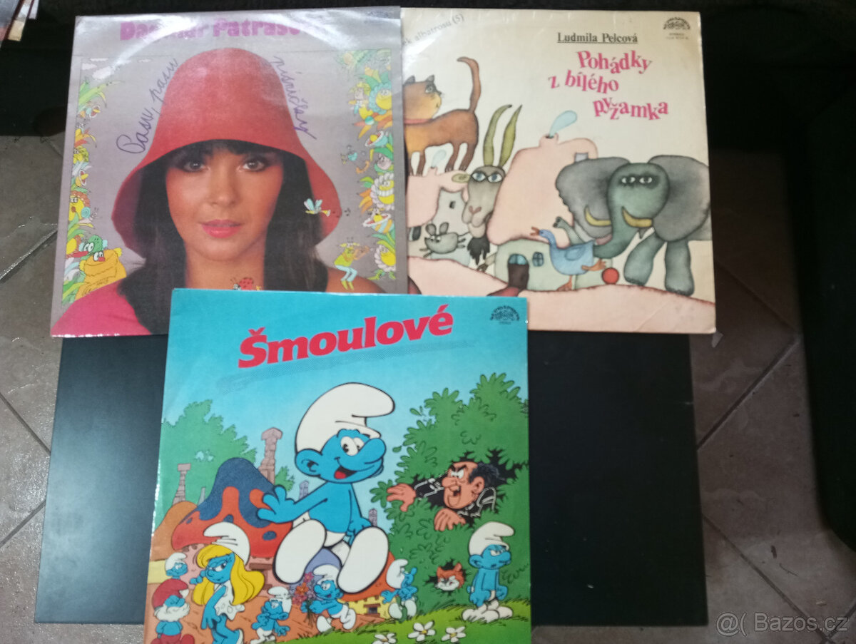 LP,3ks,Šmoulové,Patrasová,Pohádky z pyžamka