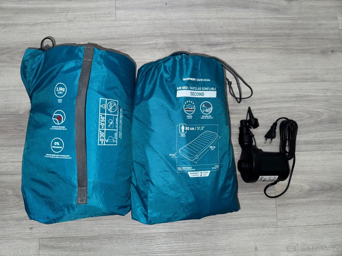 2 x nafukovací matrace, Quechua, 80 cm