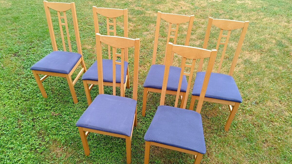 6x židle z jídelny