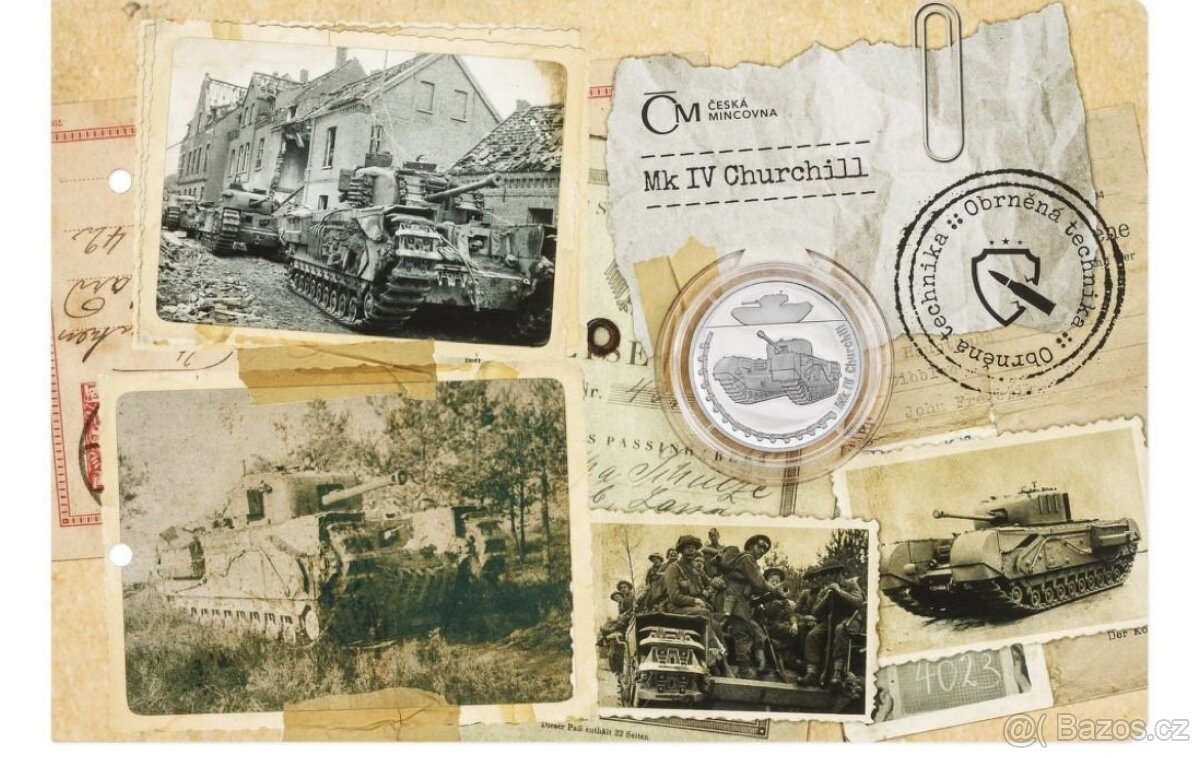 Obrněná technika - Mk IV Churchill proof, stříbrná