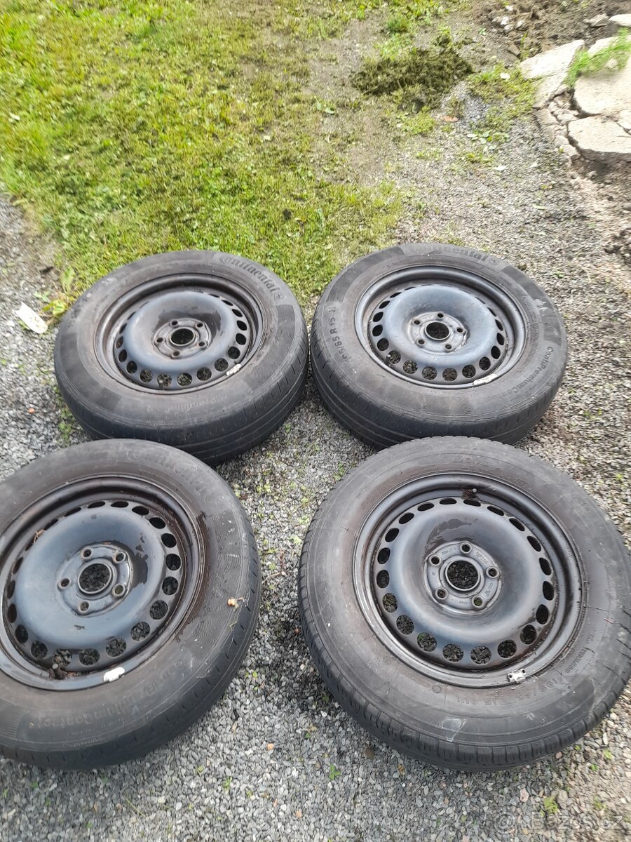 4x 15" plechové disky na VW, AUDI.