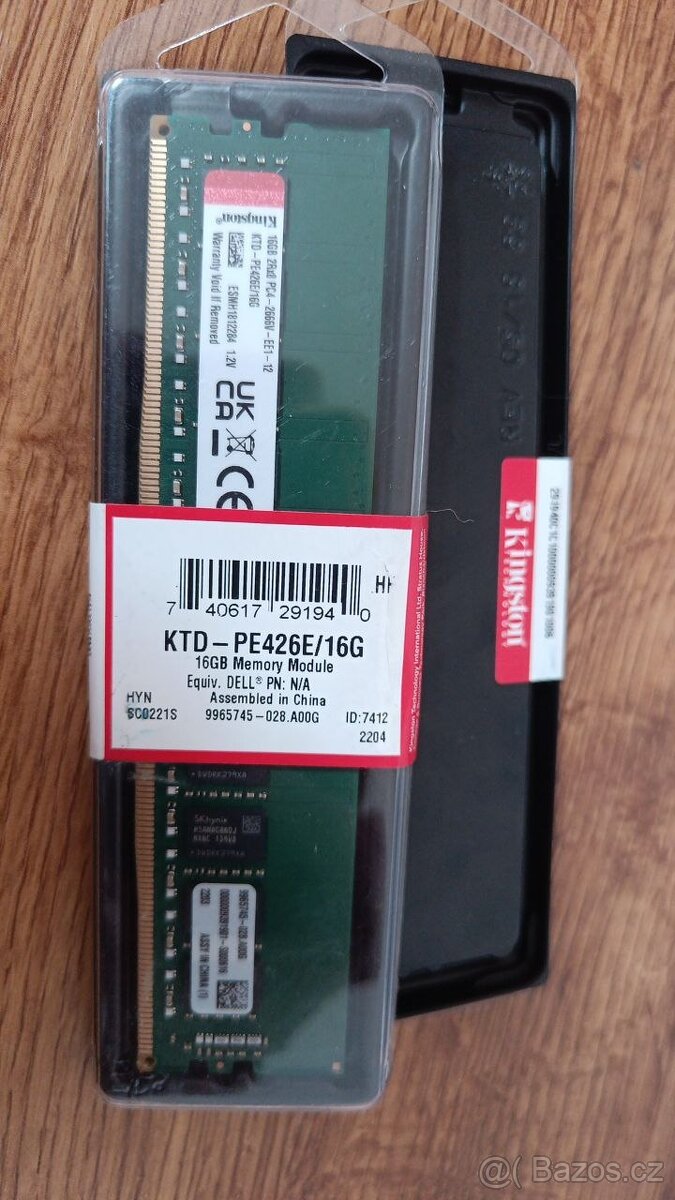 Kingston DDR4 32GB 2666Mhz.