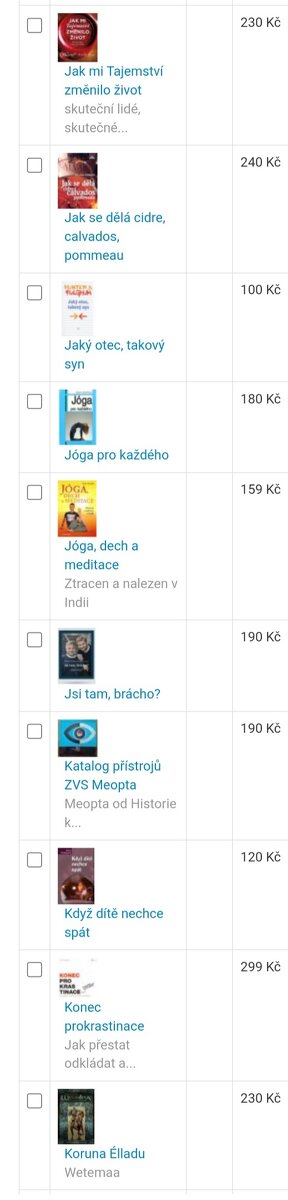 Mix knih, úklid knihovny