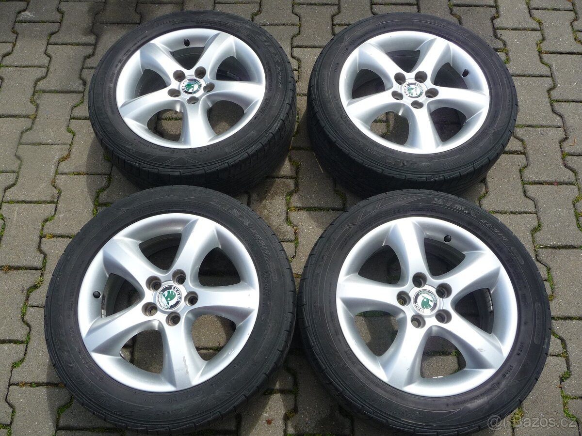 ALU KOLA ŠKODA ANTARES 5x100 ,FÁBIA I,II,ROOMSTER 195/55R15