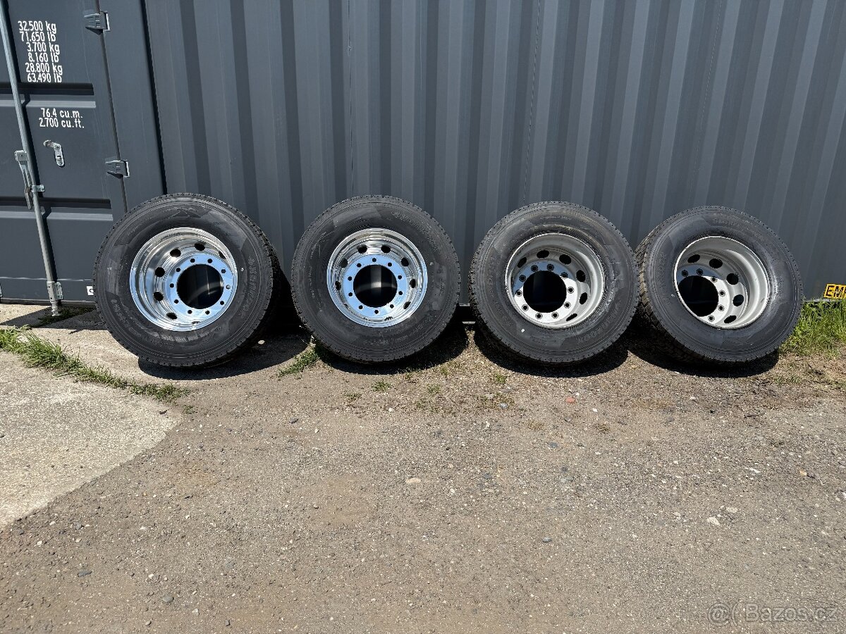 Prodám sadu kol 315/70 r 22,5 2x Dura-Bright 2x plech
