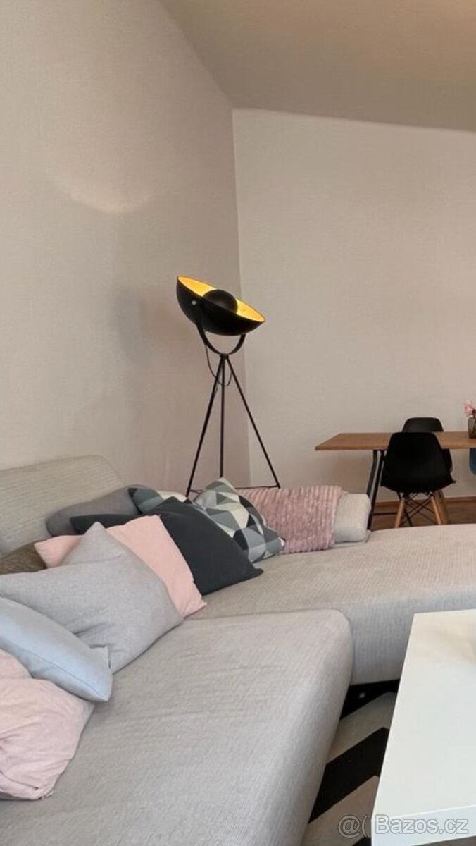 Retro/industriální kovová lampa černo zlatá