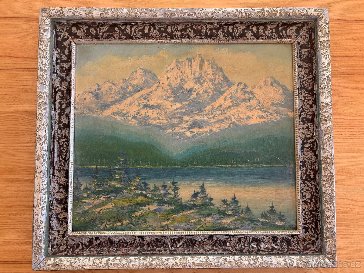 Obraz Jan Boža Pospíšil, Vysoké Tatry Gerlach 1943, olej 55x