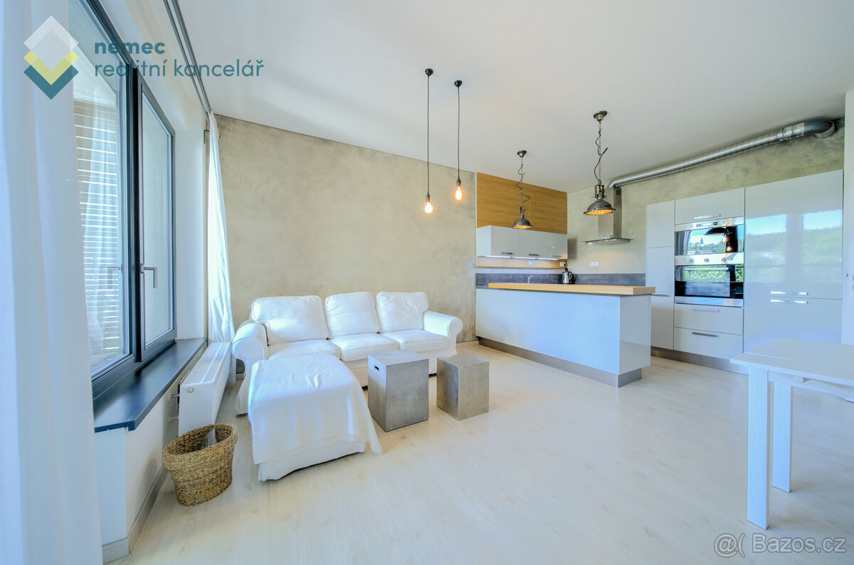 Pronájem, luxusní byt 2+kk s balkonem, 59 m², Praha 8 - Libe