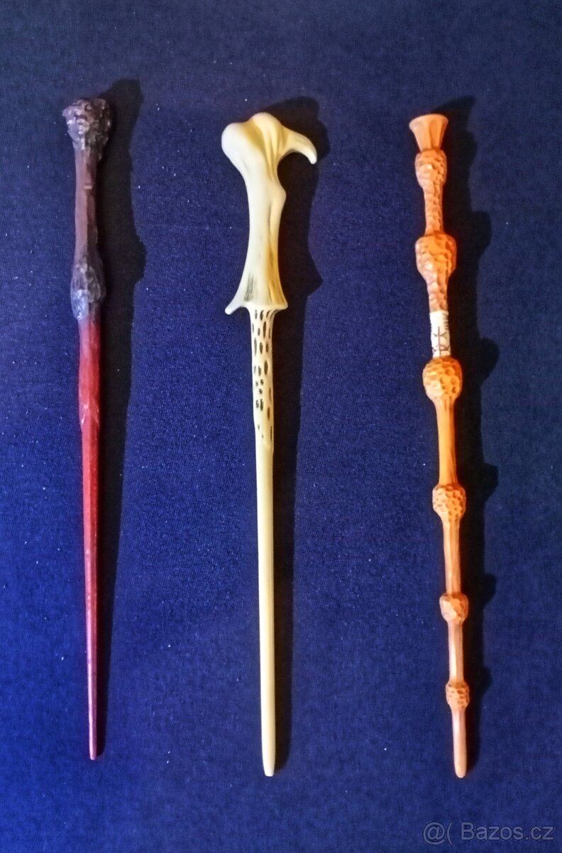 Harry Potter kouzelnické hůlky a zápisník