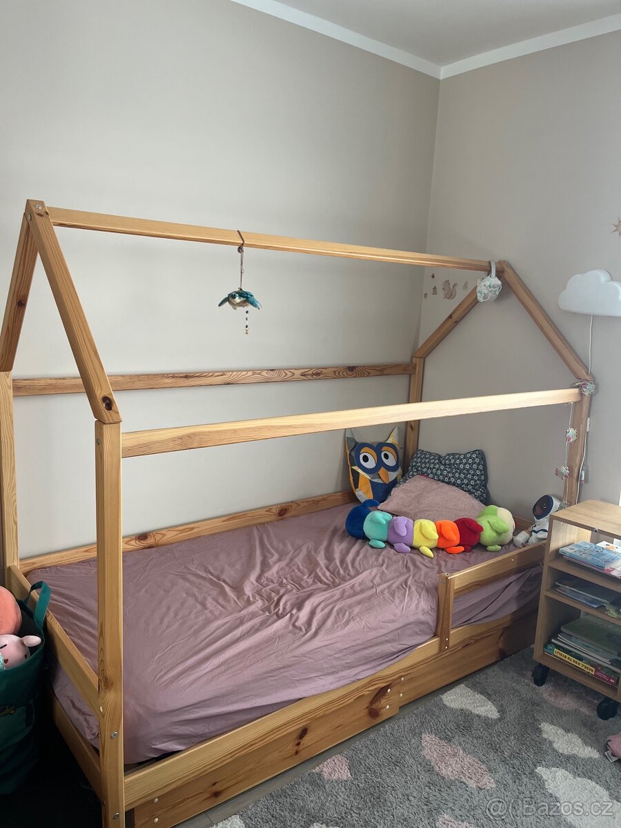 Domečková postel 90x200