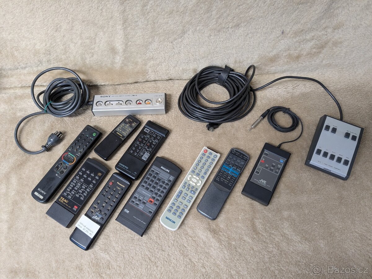 dálkové ovladače Diora, ReVox, Sony, JVC a jiné