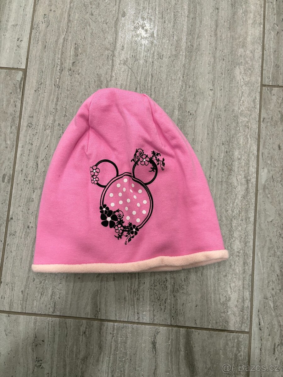 ČEPICE bavlna+ fleece dívčí - nepoužitá