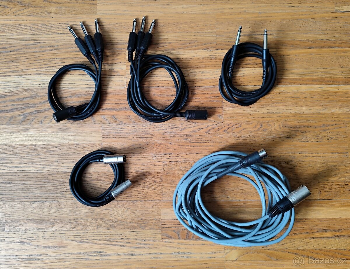 XLR AUDIO KABELY - MIX 5 KUSŮ