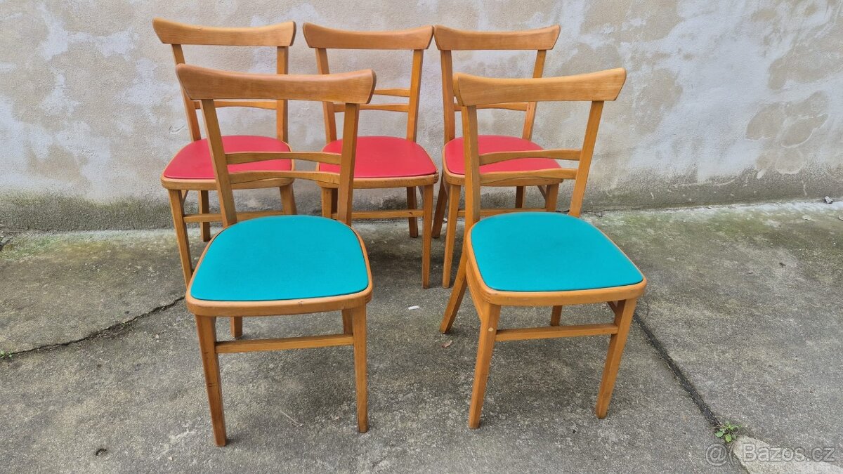 Retro koženkové židle Ton (č.43)