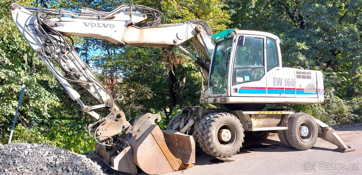 18t bagr offset opěry Volvo EW160C mimoosé