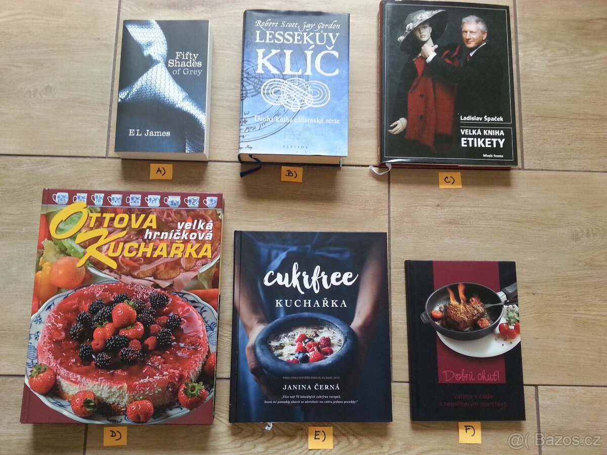 Knihy, kuchařky (české i cizojazyčné). DVD Tescoma