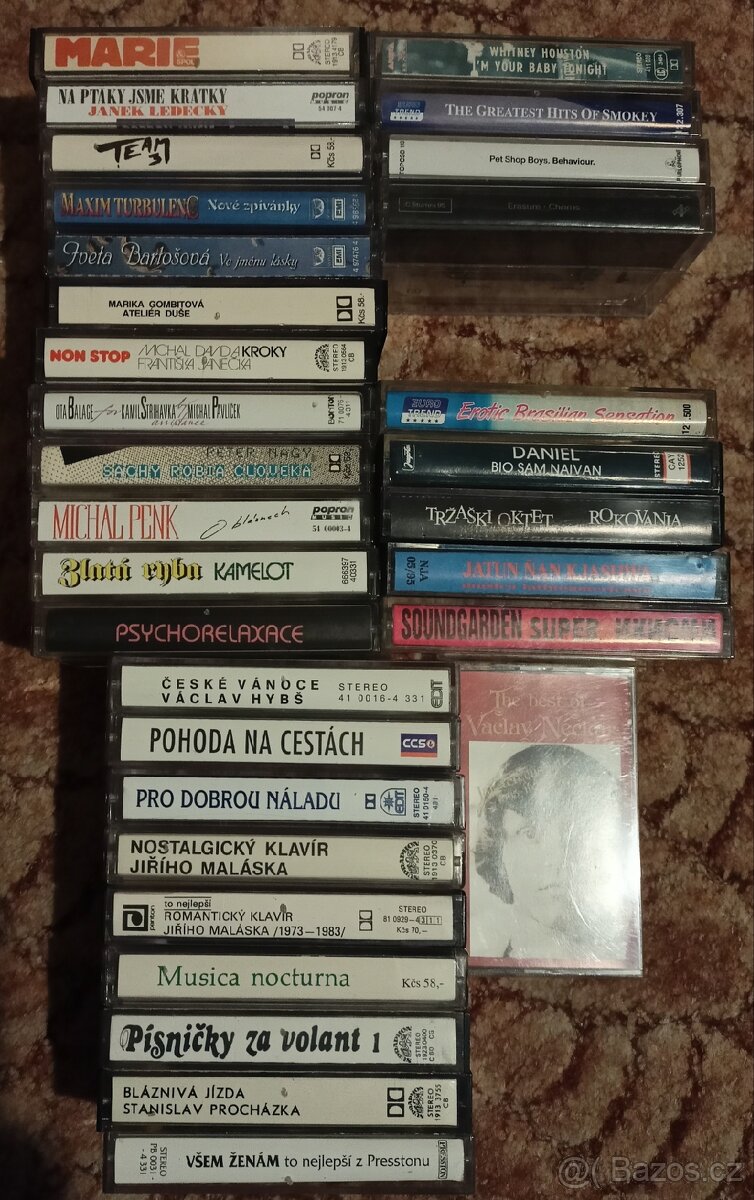 orig.,nahrané i nové MC kazety, SONY, BASF, AGFA ..