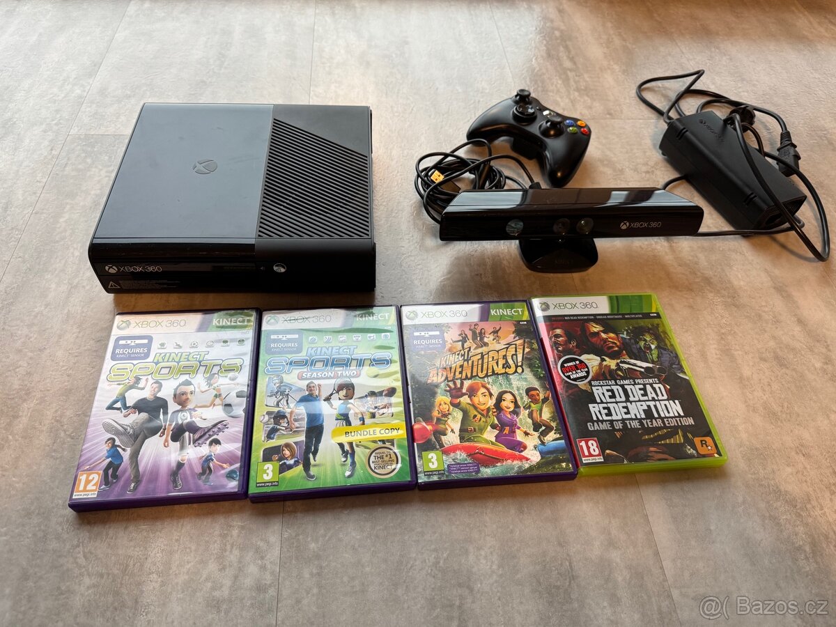 Xbox 360 E + kinect + hry